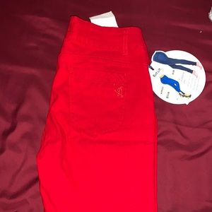 Red skinny leg pants. Size 13/14 in juniors